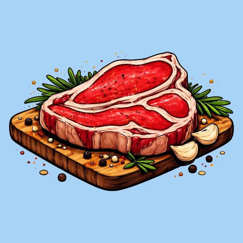 Illustration de steak juteux