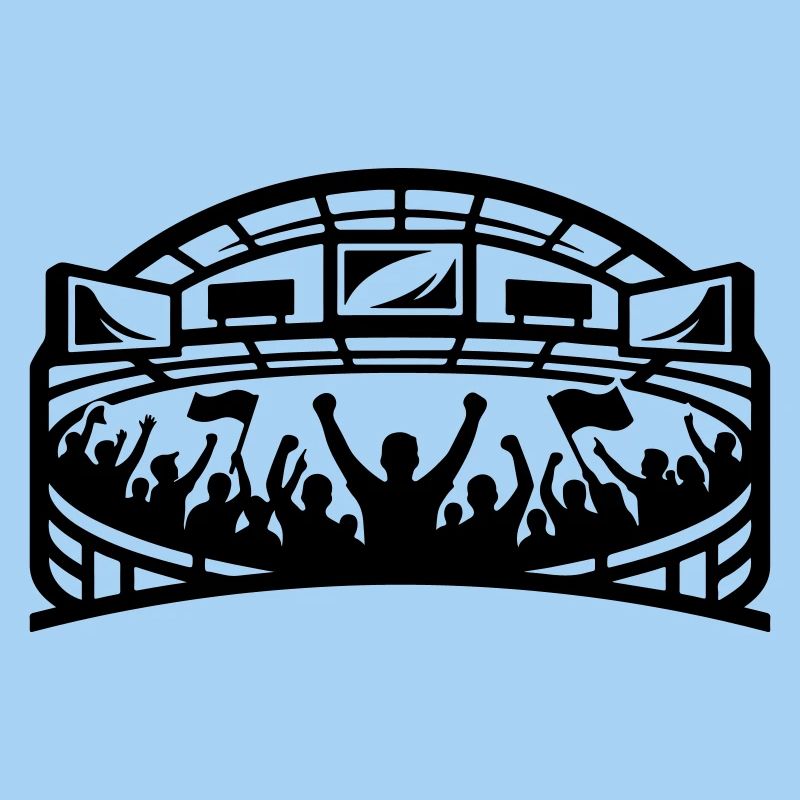 Silhouette des supporters du stade
