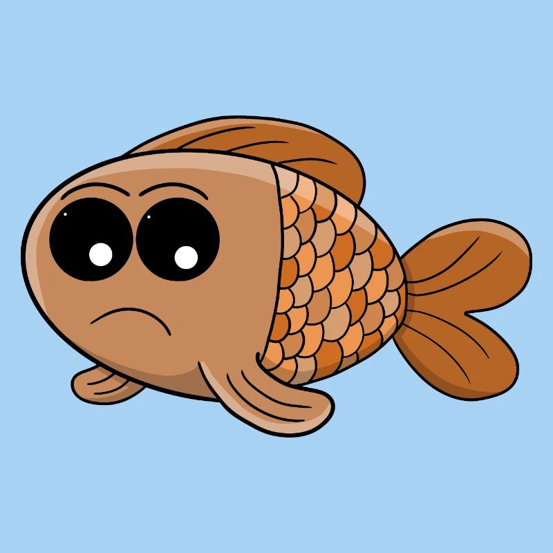 Grumpy Goldfish Cartoon