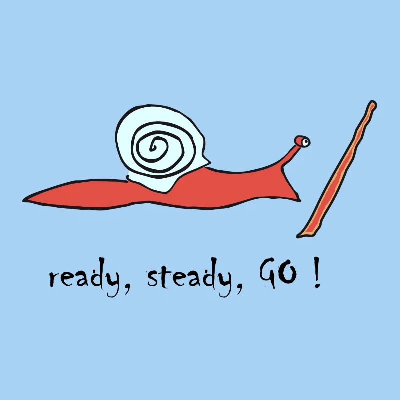 running snail -- ready, steady, GO !
