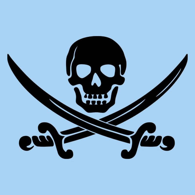 Crâne de pirate sabre