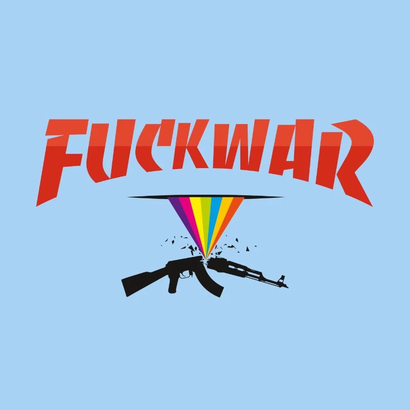 Fuckwar Regenbogen Waffe Statement
