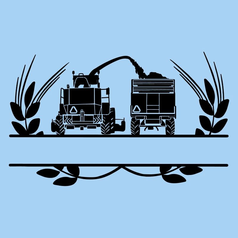 Grain logo Déchiqueteuse couronne de laurier