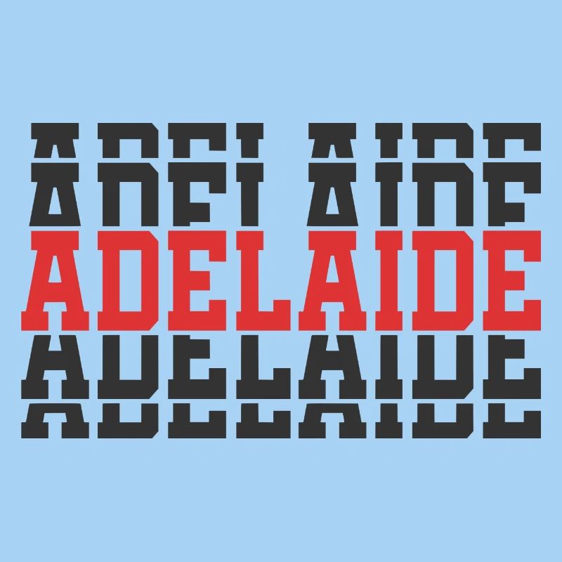 Adelaide gestapelter Text T-Shirt Geschenk