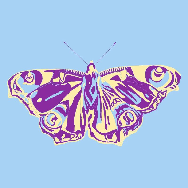 Papillon jaune violet
