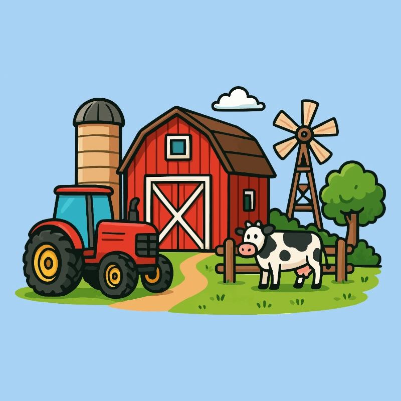 Rural Farm Scenery