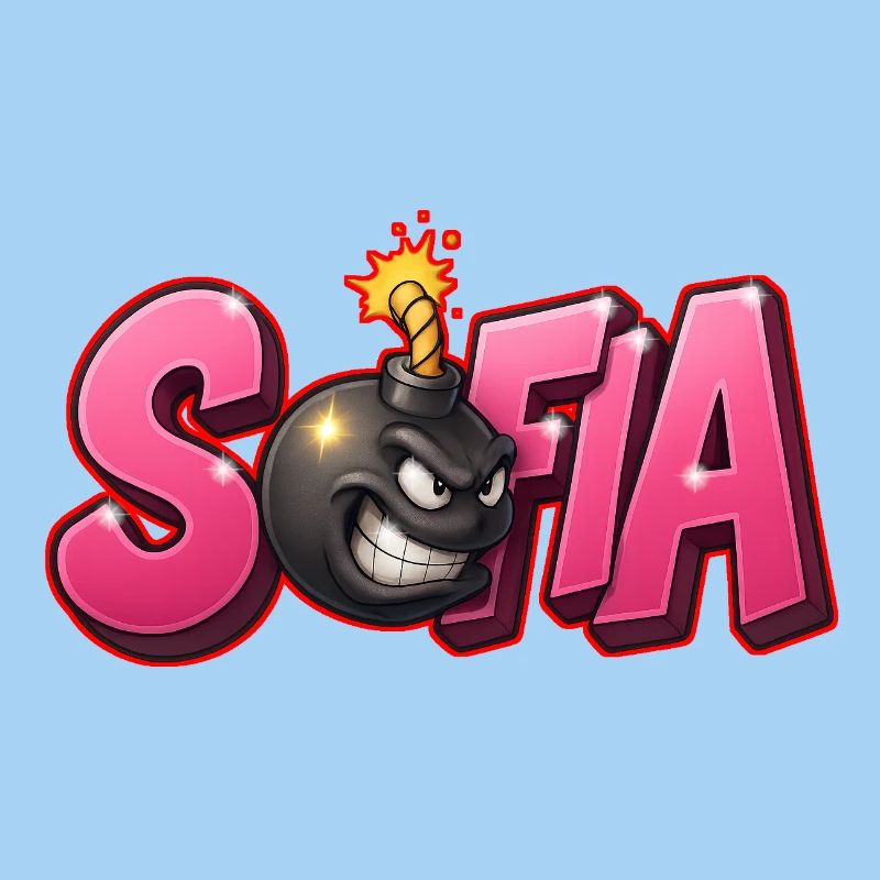 Sofia Graffiti Name Bomb Graffité 3D