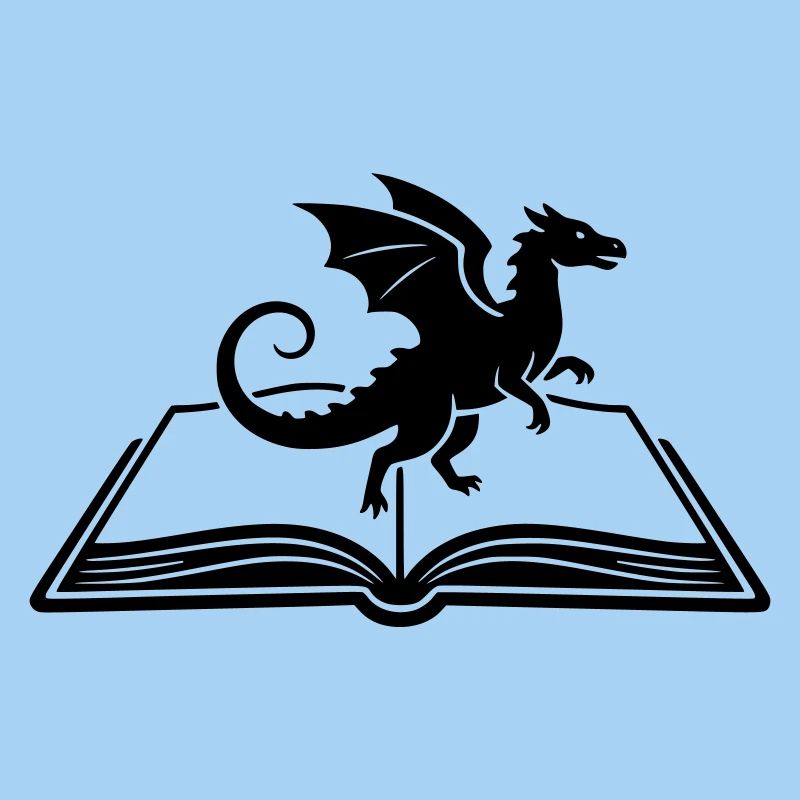 Drache auf Buch Fantasy