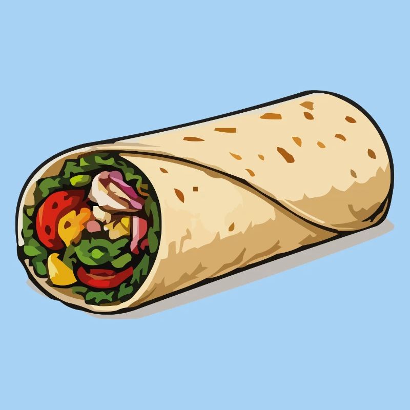 Wrap de burrito coloré
