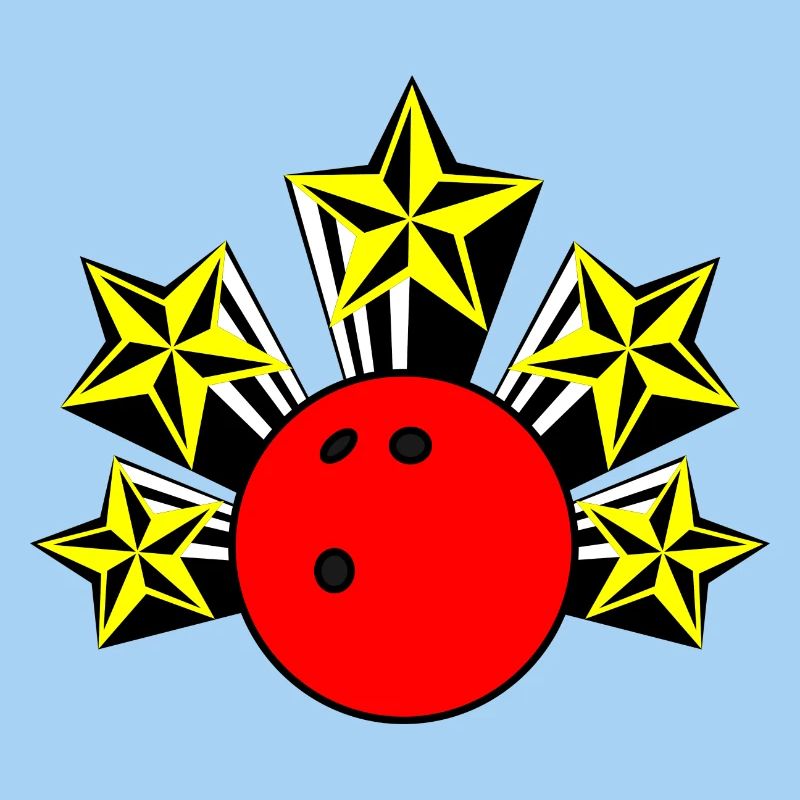 Boule de bowling avec des étoiles