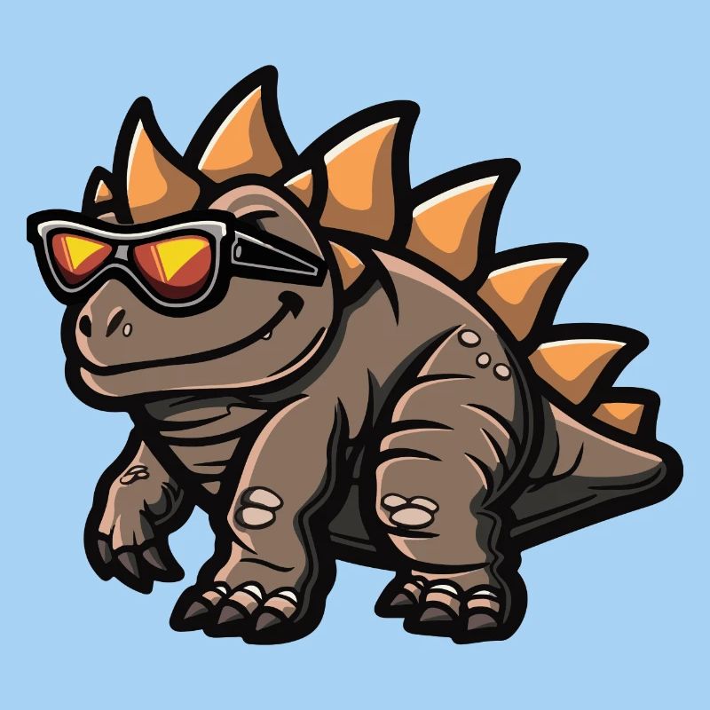 Dinosaur Stegosaurus Comic Cool