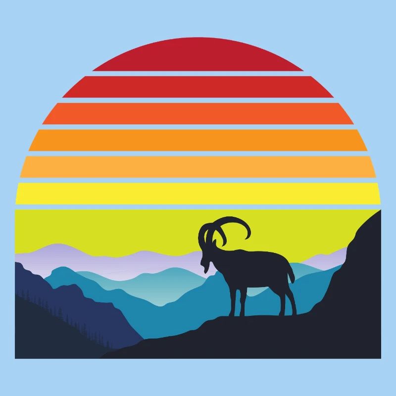 Goat Silhouette at Sunset
