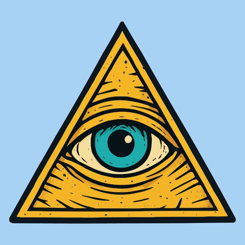 Oeil dans l’illustration du triangle