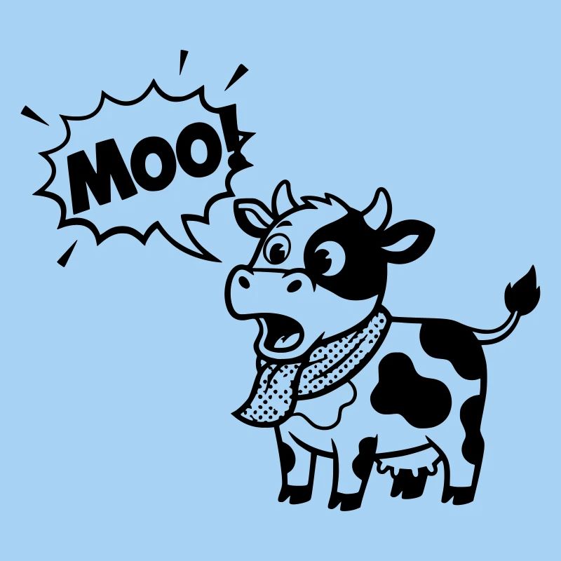 Bulle de dialogue comique Drôle de Vache meugement