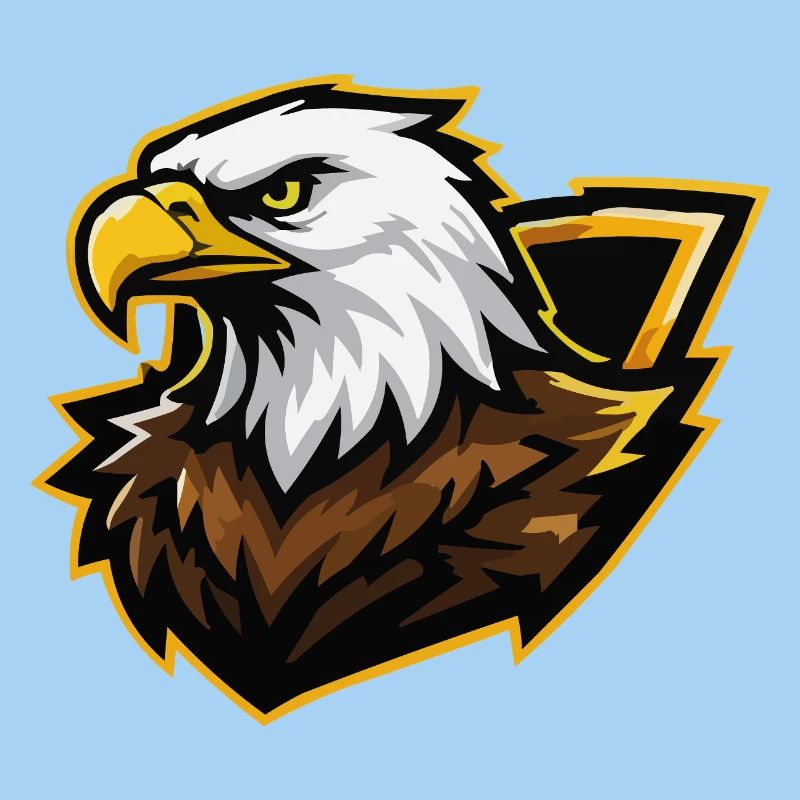 Eagle with Gold Accent Comic