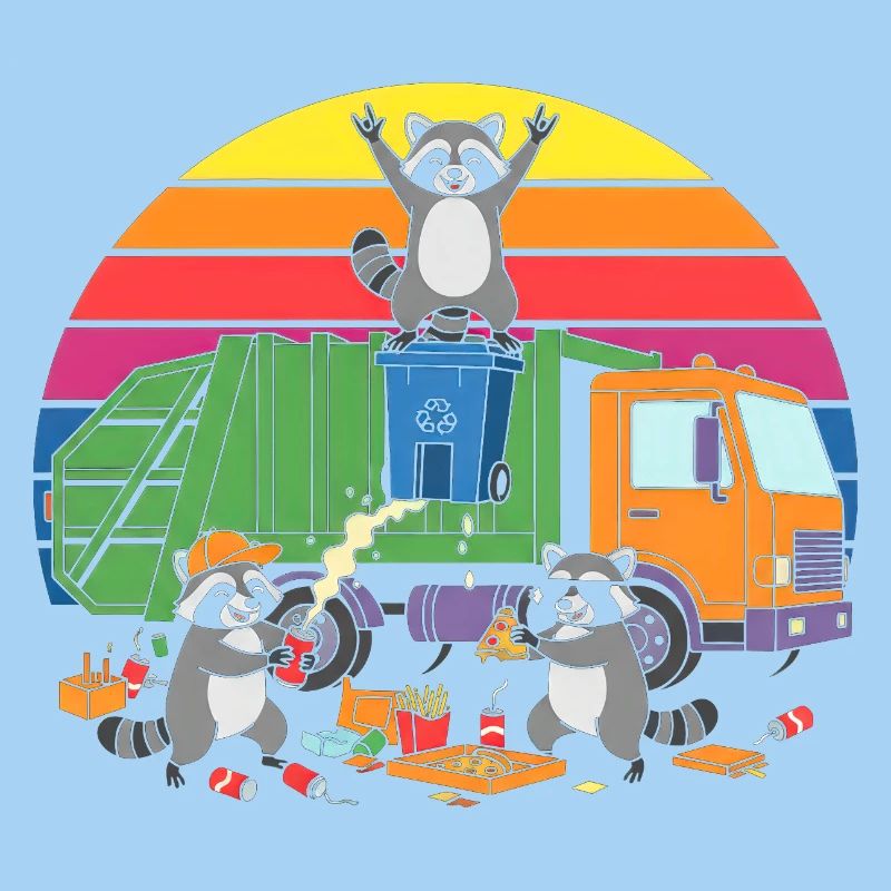 Recycling-Räuber im Regenbogen