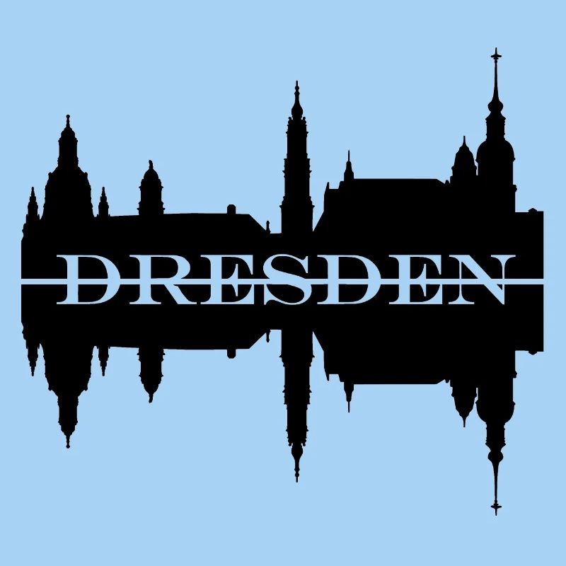Dresden skyline silhouette