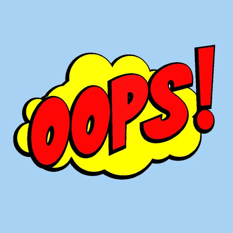 Cartoon Oops Comic Design