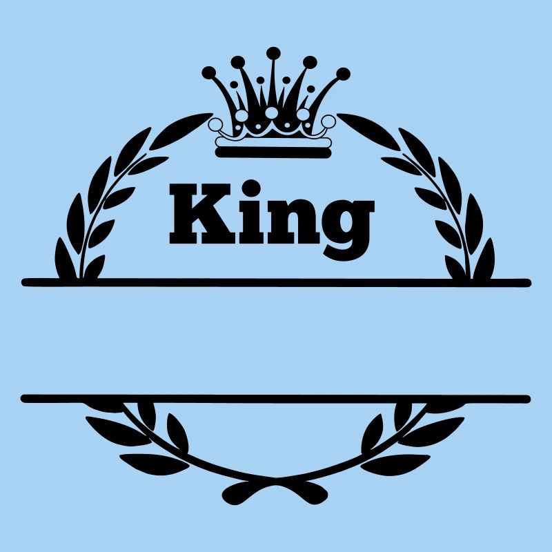 King in laurel wreath and crown