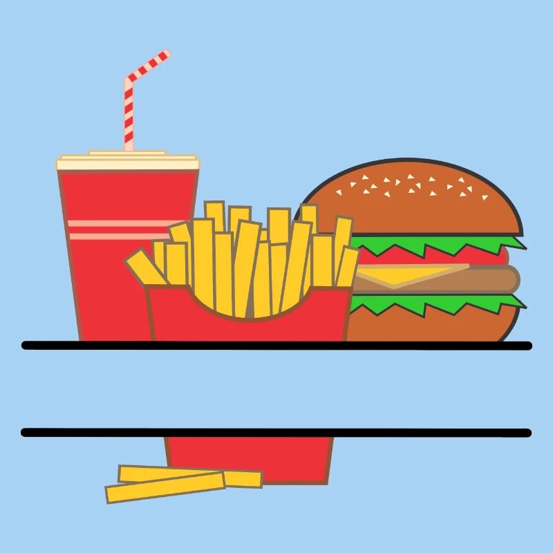 Pommesbuden-Logo oder Restaurant-Emblem