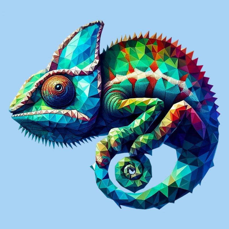 Caméléon polygonal