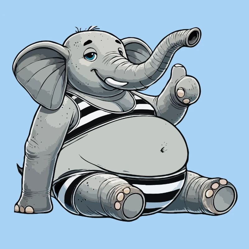 Eléphant en bikini