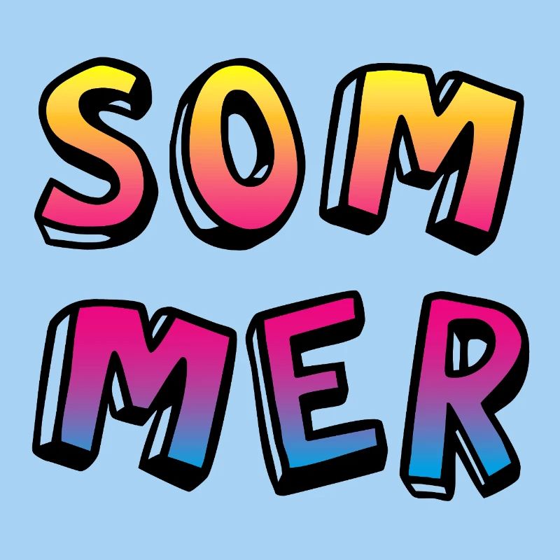Sommer farbenfroh Comicstyle Farbverlauf Fun Camp
