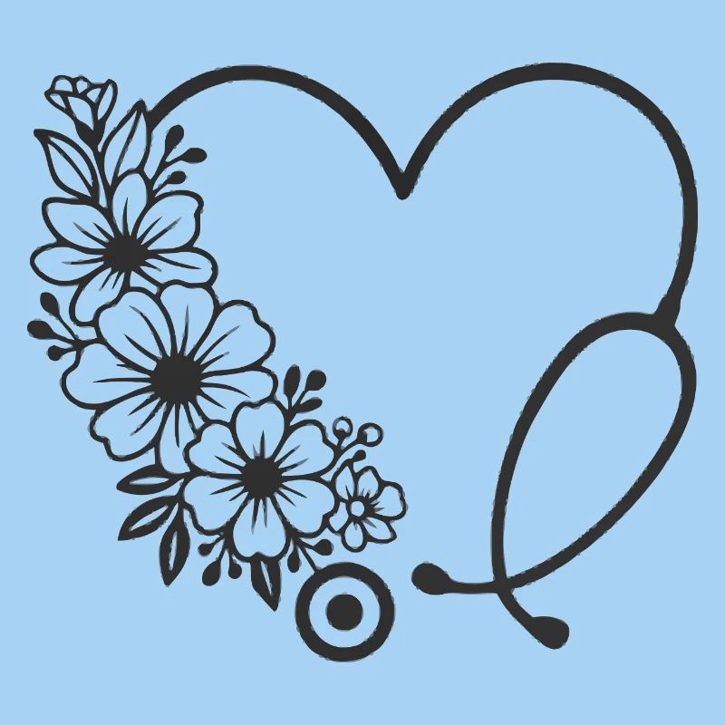 Conception de poussette en forme de cœur floral