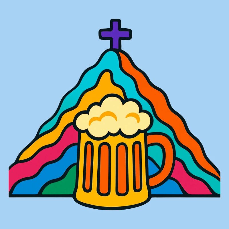 Regenbogen Bier Gipfel