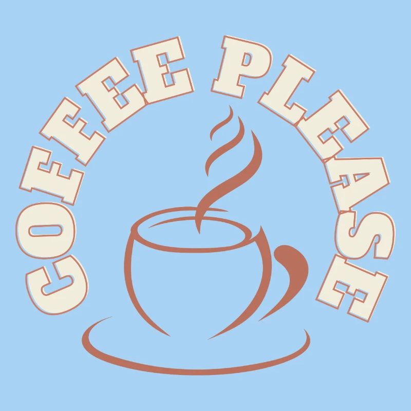 Kaffee bitte rundes Logo