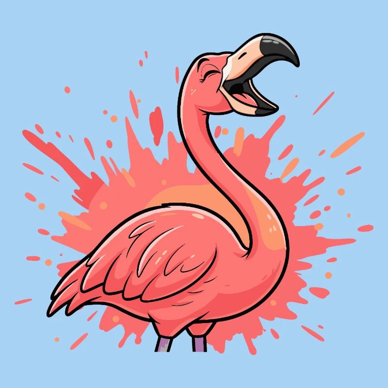 Flamingo Neon Splash