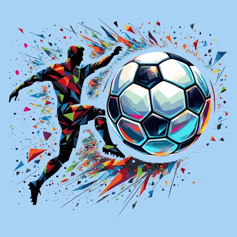 dynamic soccer player playing soccer
