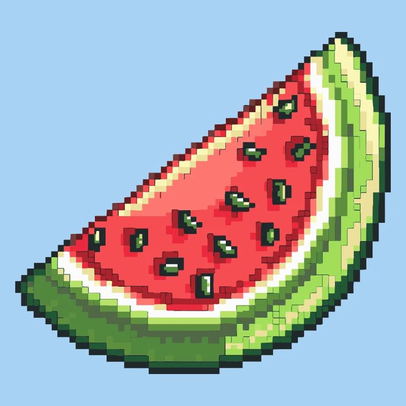 Tranche de pastèque pixel