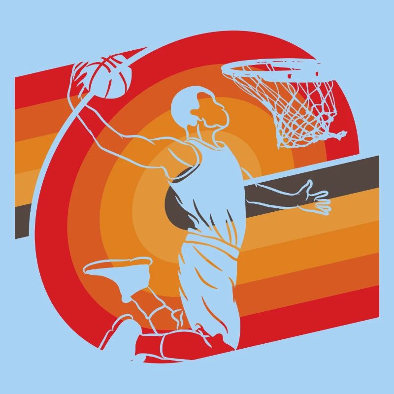 Basket-ball classique à l’ancienne design rétro
