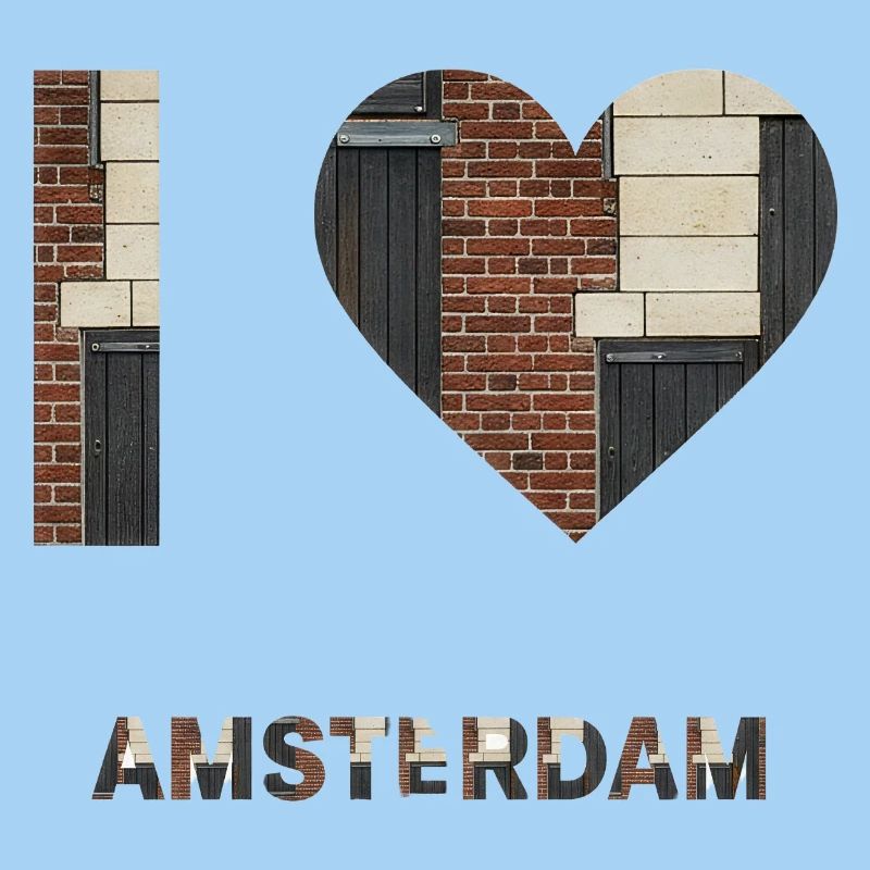 Amsterdam Brick Heart Emblem Tee