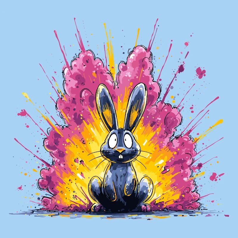 Brightly Colored Bunny Blitz