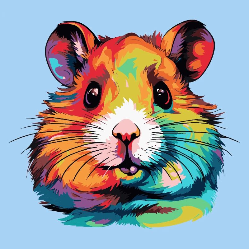 Farbexplosion Hamsterportrait