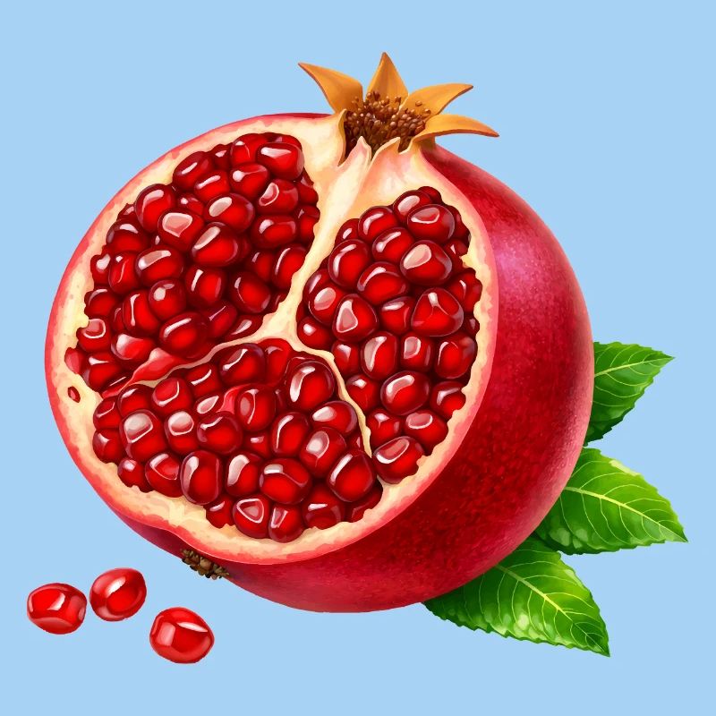 Half Pomegranate Realistic