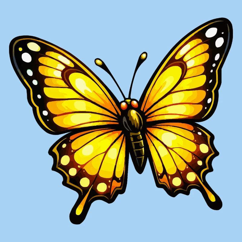 Yellow Orange Butterfly Pattern