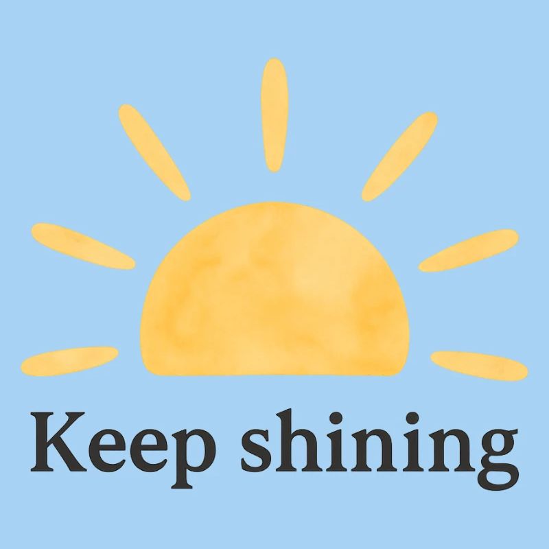 Keep Shining – Sonne – Minimalistisch