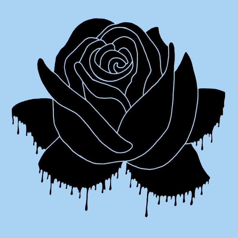 Graffiti einer schwarzen Rose