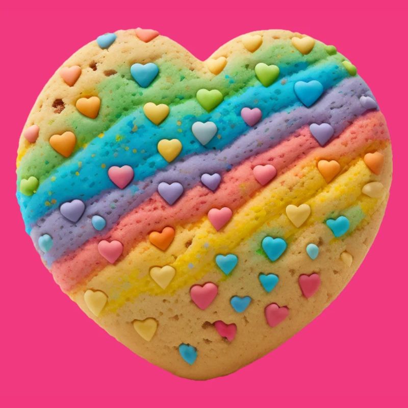 Regenbogenherz Keksdesign