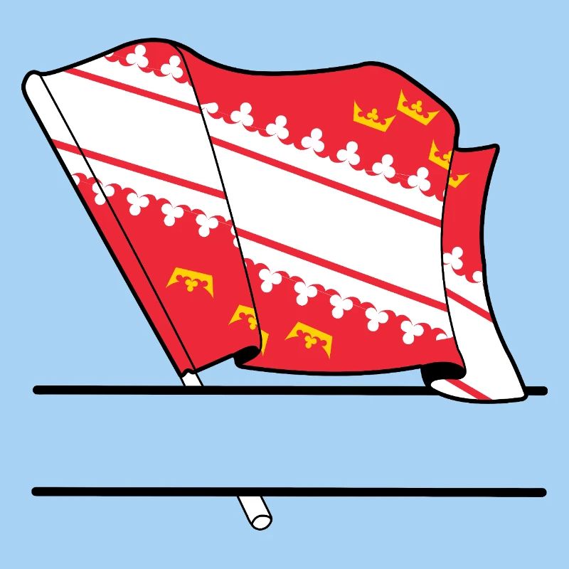 Drapeau d’Alsace avec boîte de texte