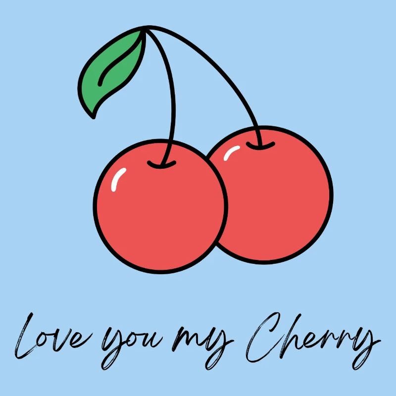 Double cherry with declaration of love