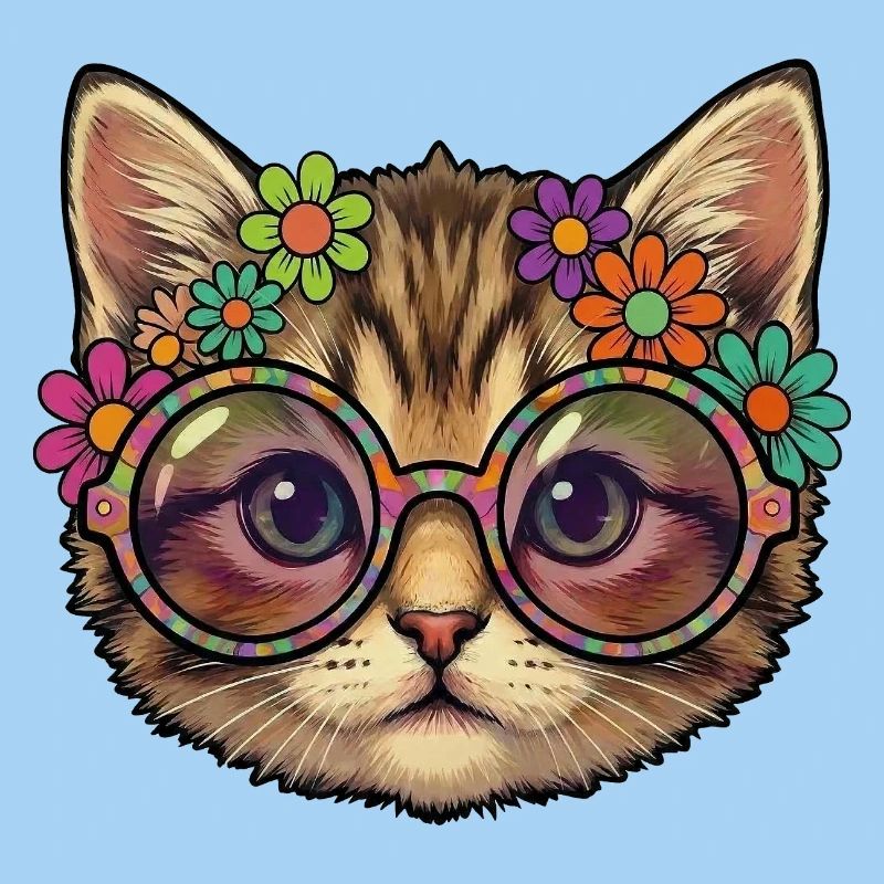 Hippie Kätzchen Katze