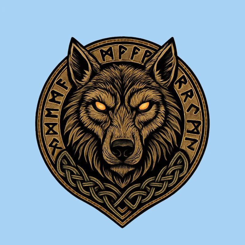 Wolfsmedaillon Runenwappen