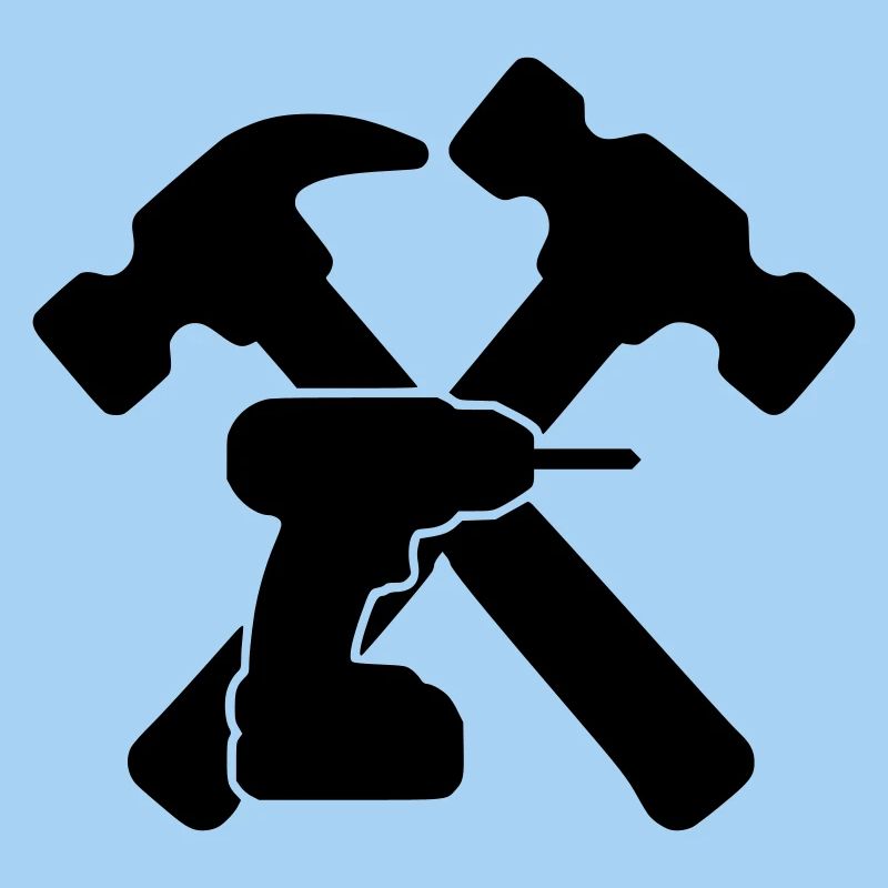 Tool Hammers Drill Silhouette