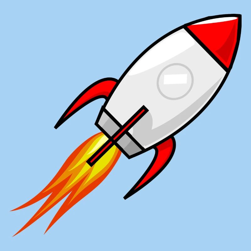 Rocket in red
