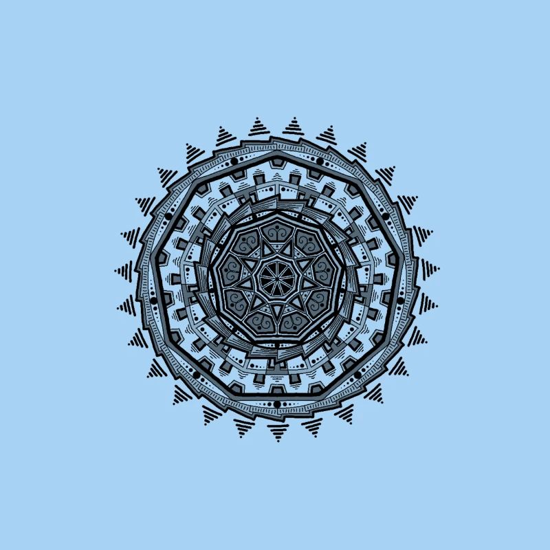Shaded Aztec Mandala