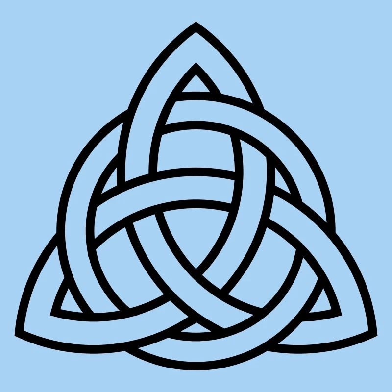 Keltisches Triqueta oder Triquetra-Symbol WEISS